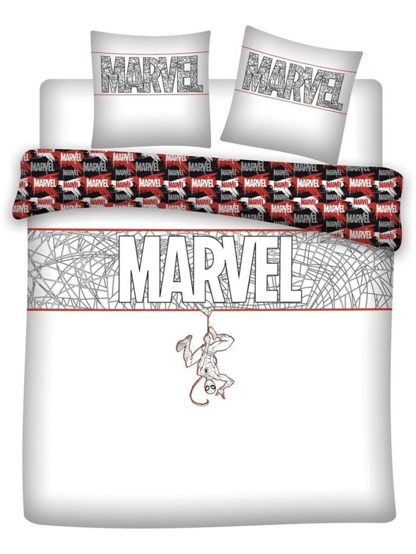 Parure de lit double réversible Marvel Spiderman 220 cm x 240 cm Multicolore