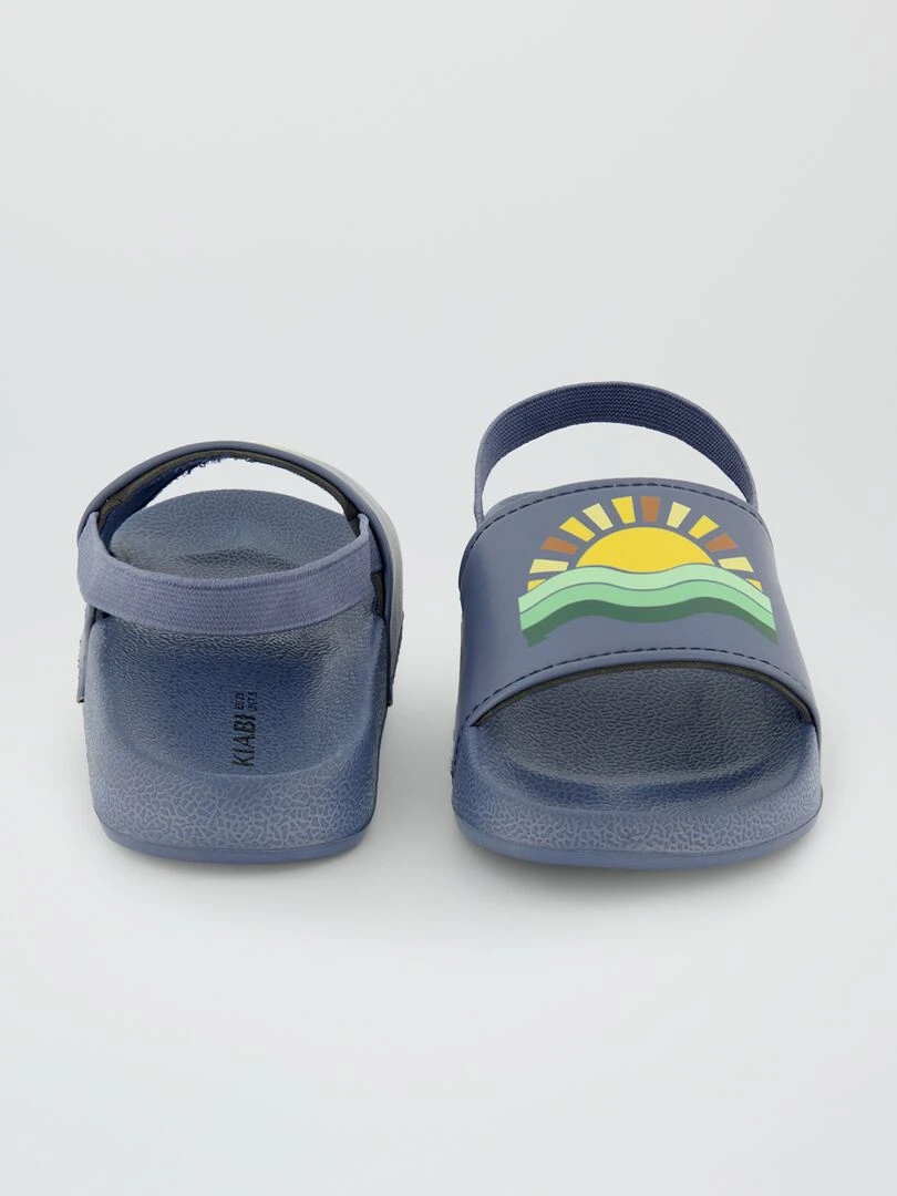 Mules de piscine élastiquées   Bleu