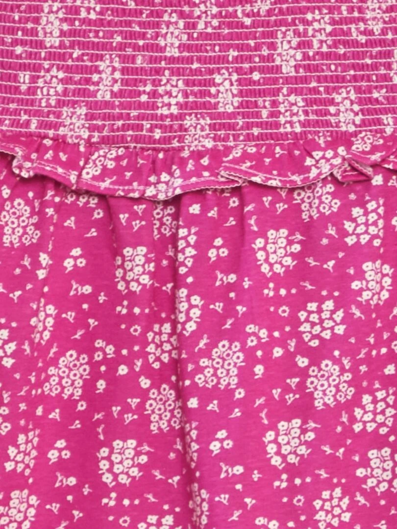 Robe à bretelles avec base volantée   ROSE