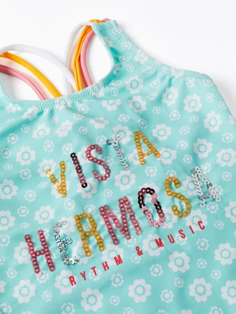 Maillot de Bain Floral UPF80 pour Bébé Fille  CUBA   Vert clair