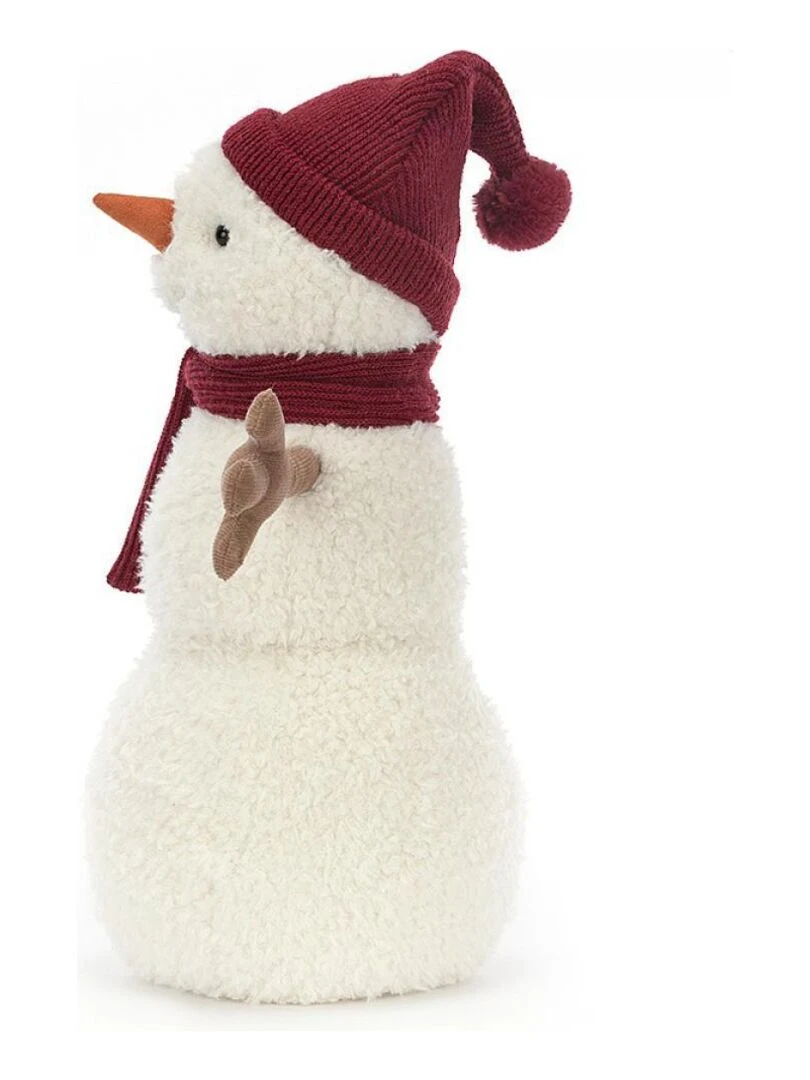 Peluche Teddy Snowman Large (red)   Dimensions : L : 15 cm x  l : 15 cm x  h : 34 cm   Blanc