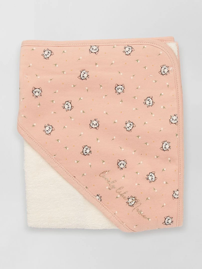 Cape de bain + gant de toilette   ROSE