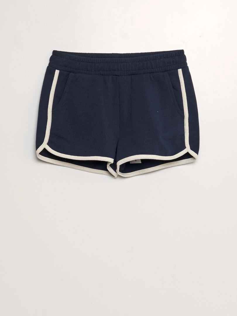 Short en molleton fin BLEU