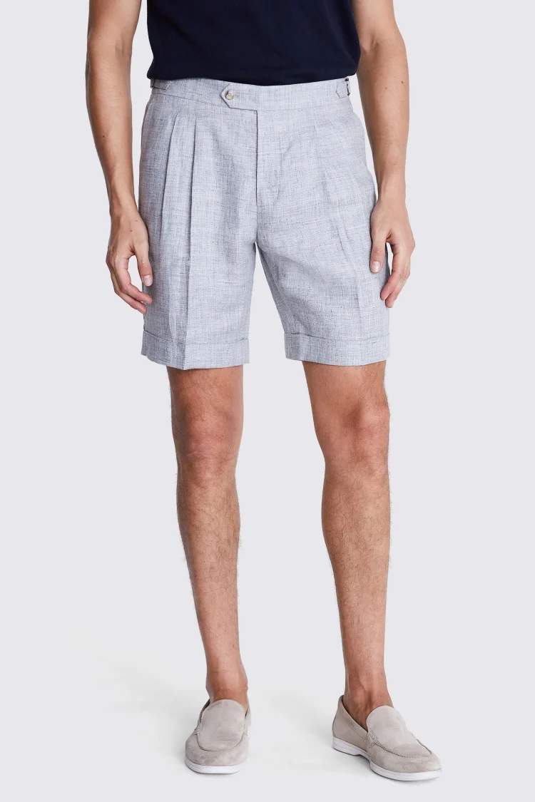 Light Grey Linen Shorts Buy Online at Moss
