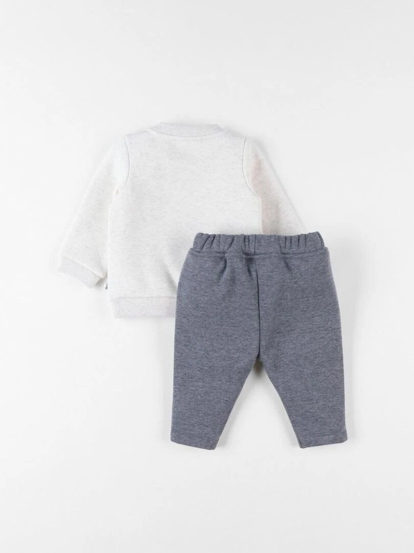 Set sweat + jogging Stegi chiné/anthracite chiné Noukie's Beige