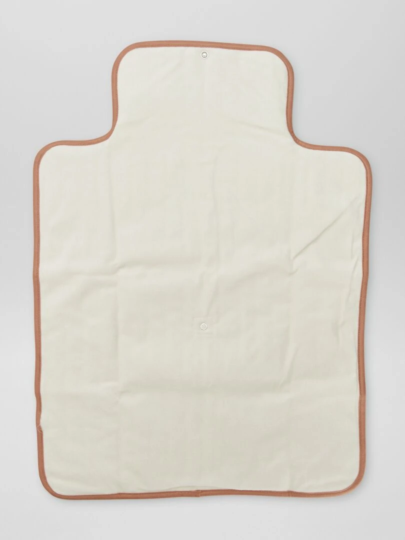 Tapis à langer nomade en double gaze de coton   Marron