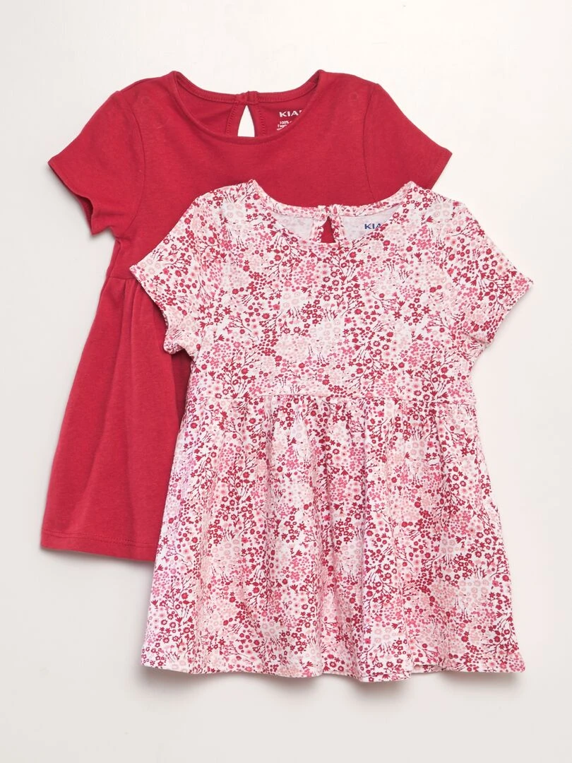 Lot de 2 robes volantées Rouge