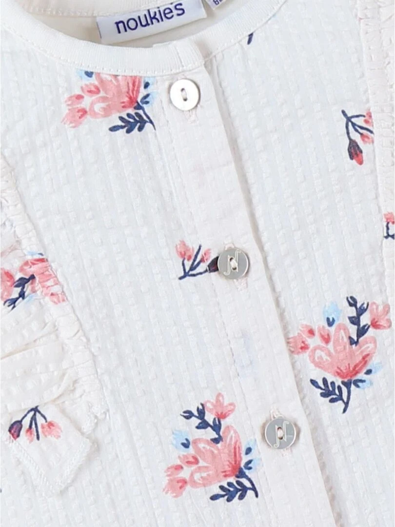 Combishort imprimé fleuri  vanille   Noukie's   Rose