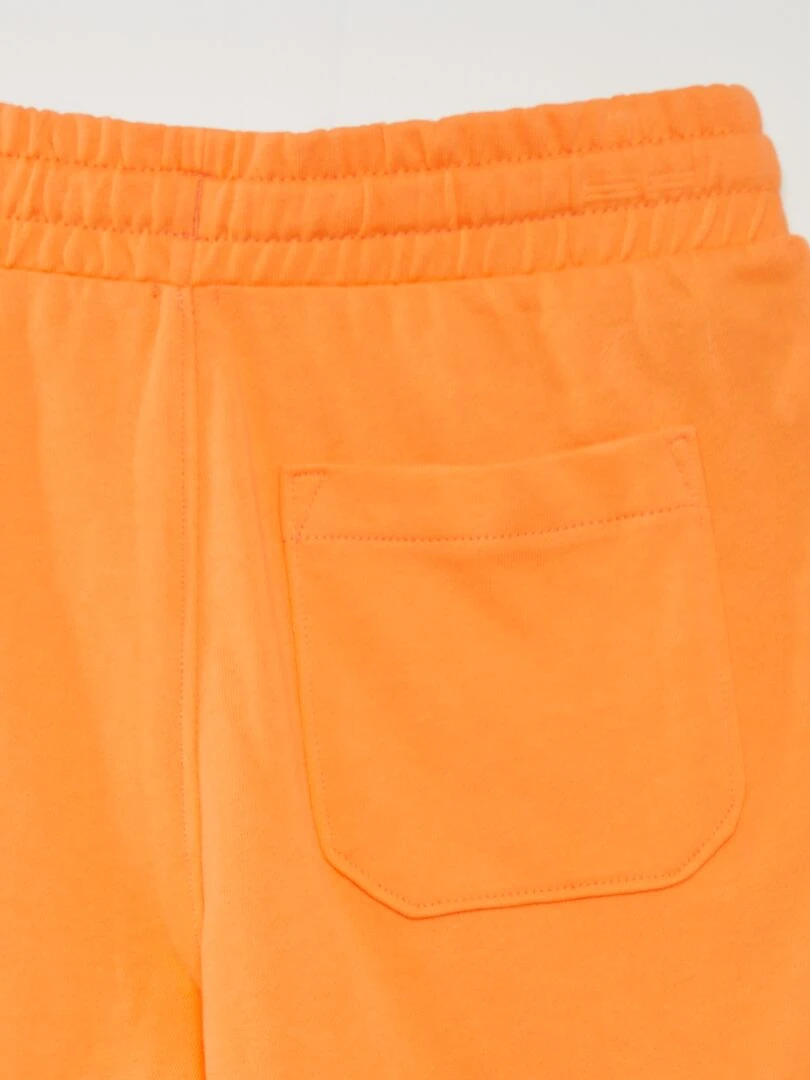 Short uni en molleton   Orange
