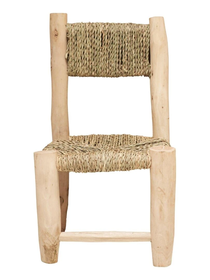 Chaise enfant bois de laurier et doum Beige clair