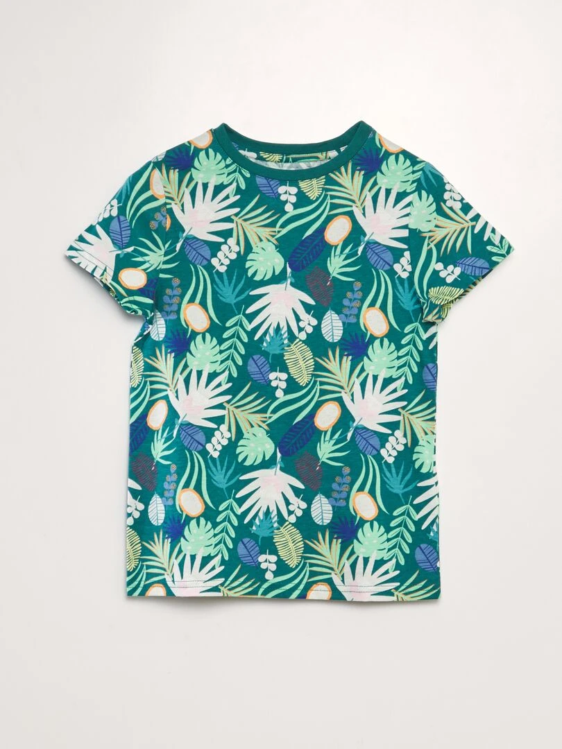 T shirt imprimé à manches courtes VERT