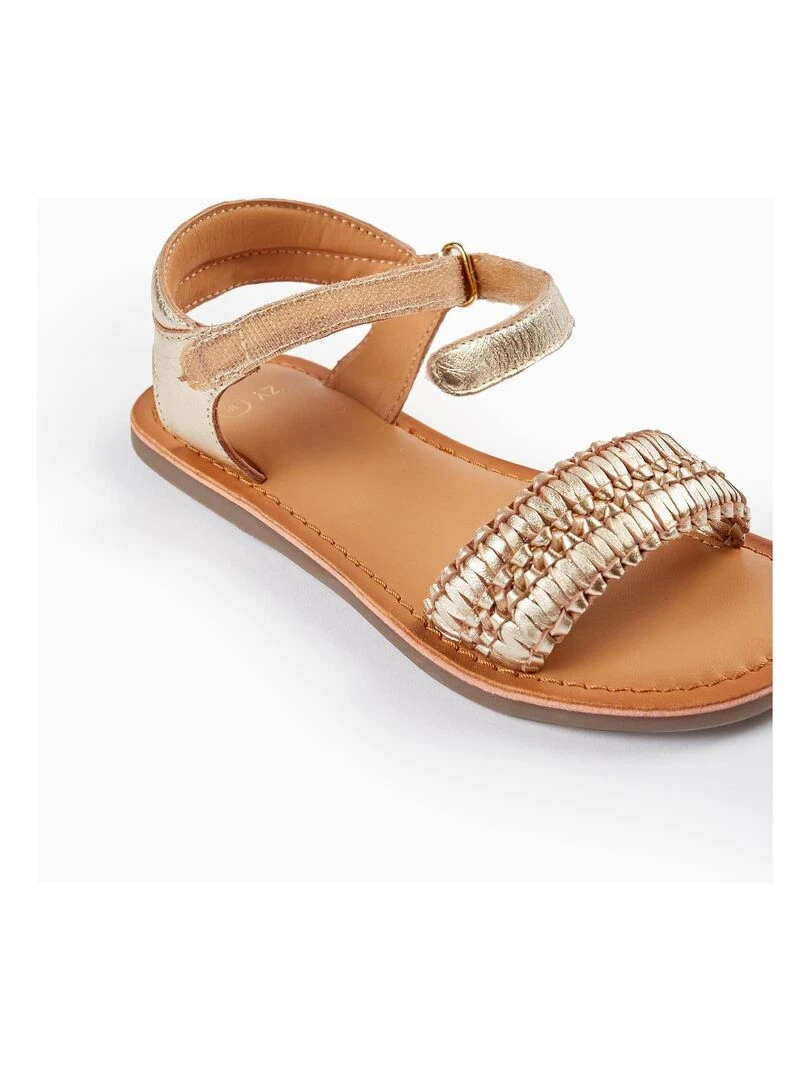 Sandales en cuir pour fille  CÉRÉMONIE   Or rose