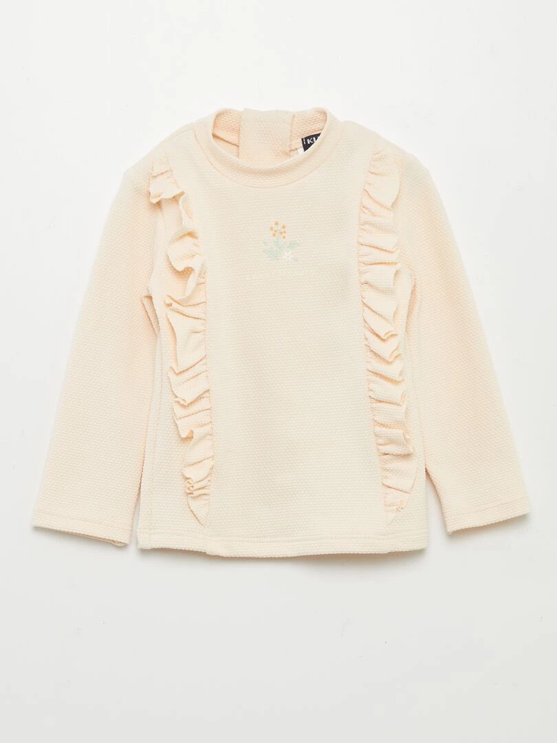 Tee shirt de bain volanté Rose
