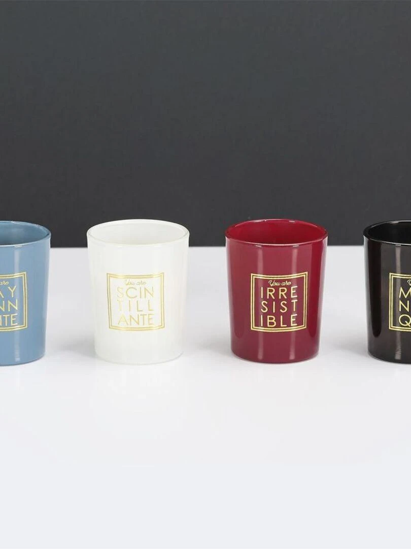 Coffret cadeau 4 bougies parfumées You Are Multicolore