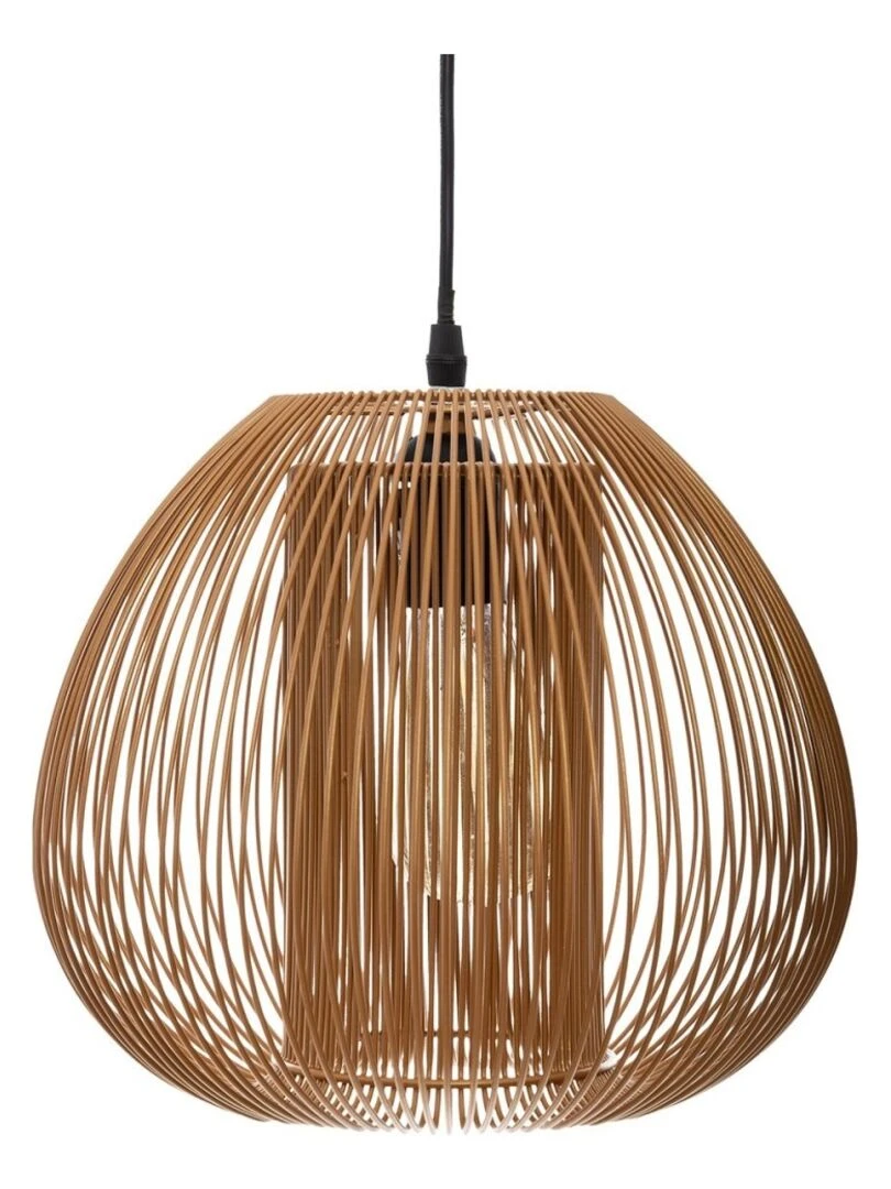 Suspension métal filaire Noda cuivre D28 Jaune