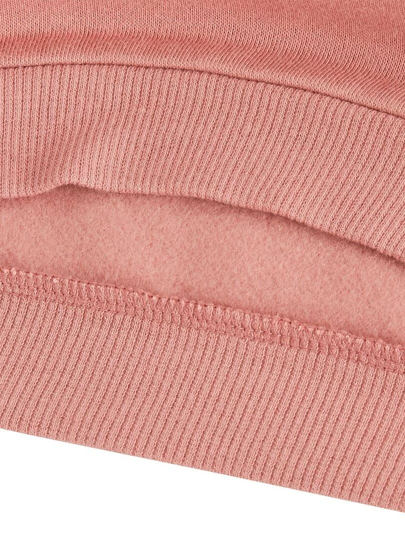 Sweat shirt en molleton bébé fille Nola   Rose