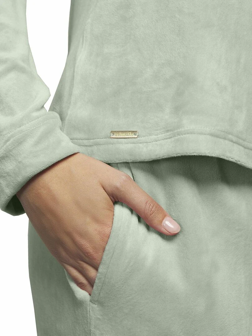 Tenue détente et intérieur pyjama pantalon haut Polar Soft   Vert