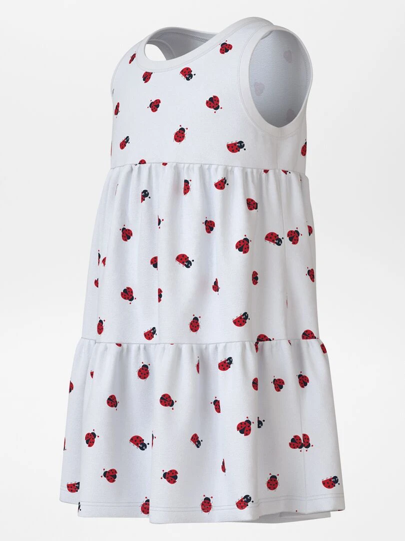 Robe en jersey à volants   blanc