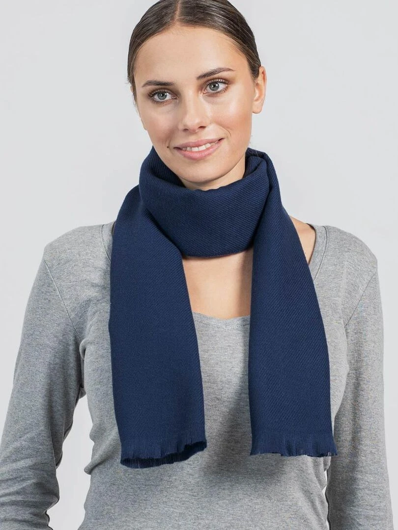 Echarpe Sherpa Fabriqué en France Bleu marine