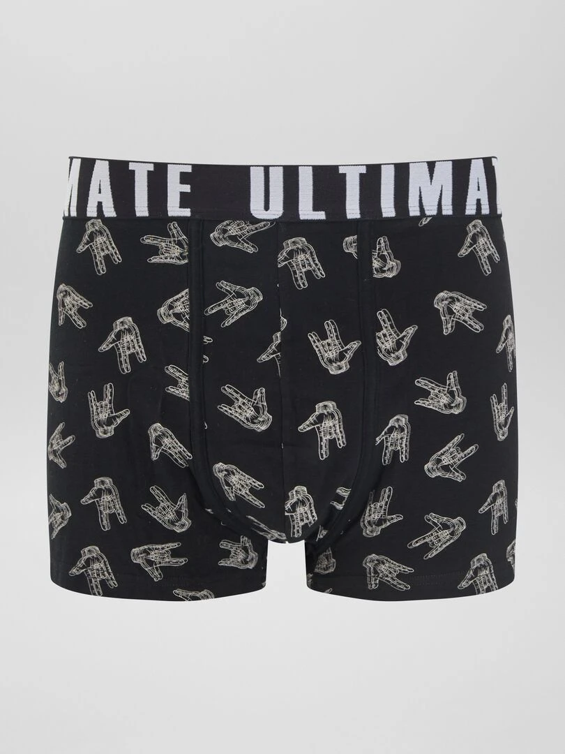 Lot de 3 boxers fantaisie   Blanc/noir