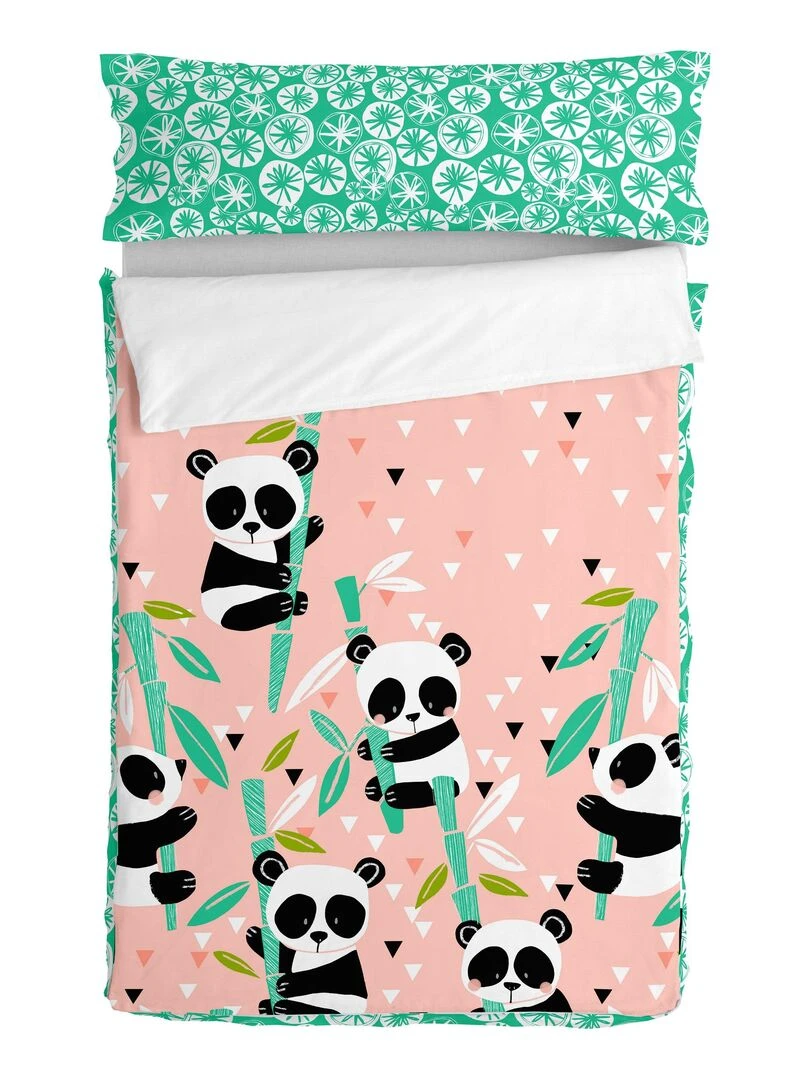 Couchage prêt à dormir Sans rembourrage Panda garden "Happyfriday"   Blanc Rose Noir