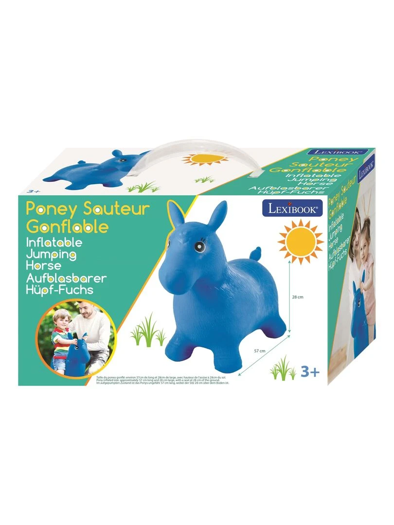 Cheval Sauteur Gonflable Bleu   N/A