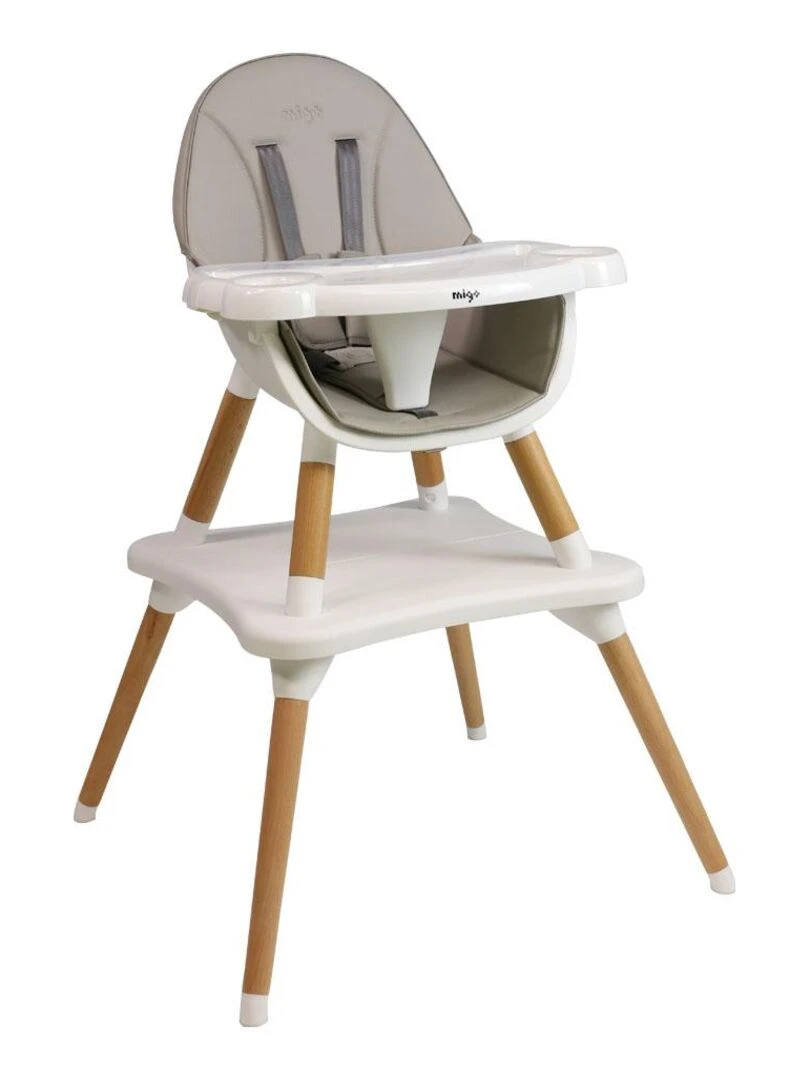 Chaise haute 2 en 1 EVA évolutive – à partir de 6 mois Gris