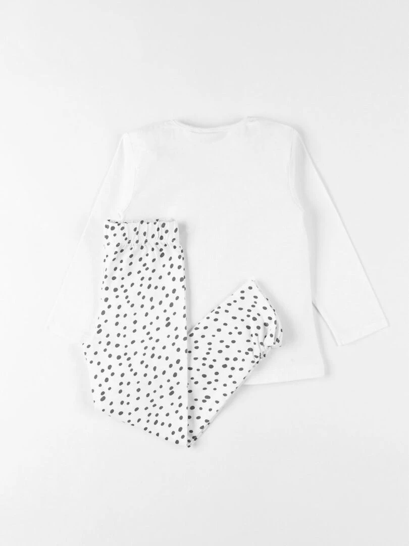Pyjama 2 pièces en jersey Noukie's Blanc