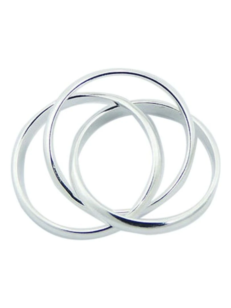 Bague 3 anneaux entrelacés  Bijoucolor   Argent
