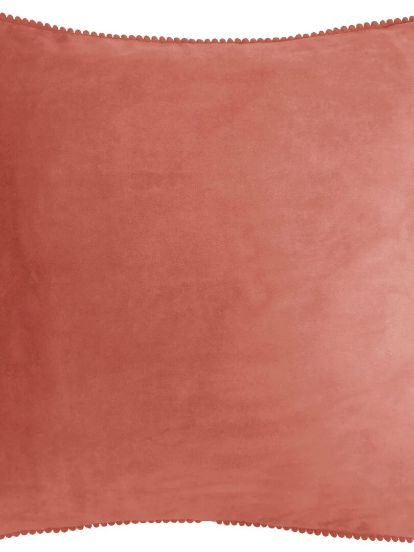 Coussin en velours avec contour perlé 'Deko&co'   Orange