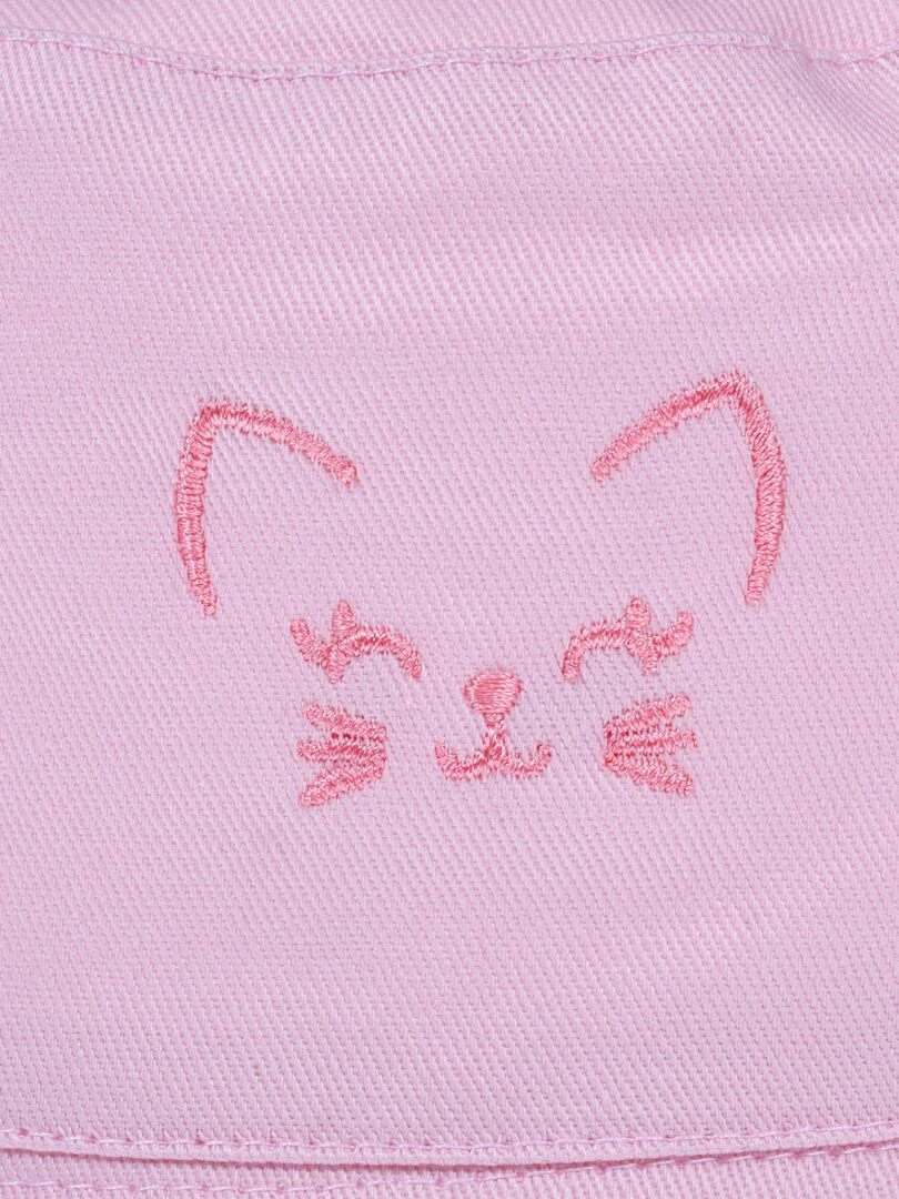 Bob Enfant 4 8 ans brodé Rose   Rose