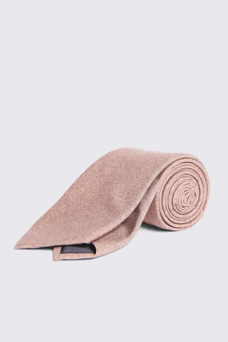 Bottinelli Dusty Pink Silk Semi-Plain Tie Buy Online at Moss