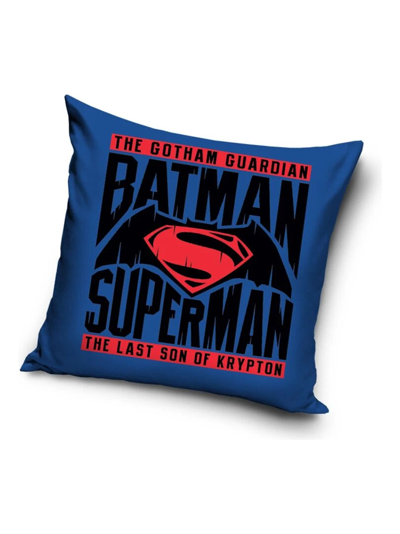 Coussin déco Batman Superman 40x40 cm Multicolore