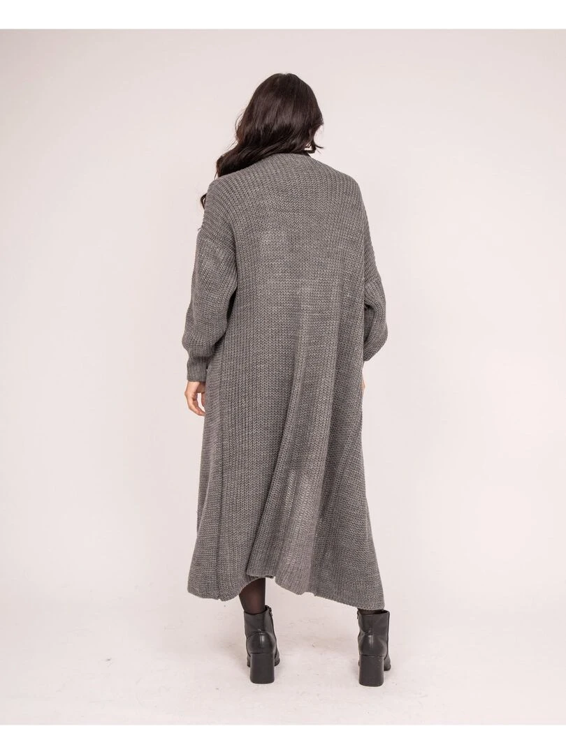 Gilet long ouvert KILIAN Gris