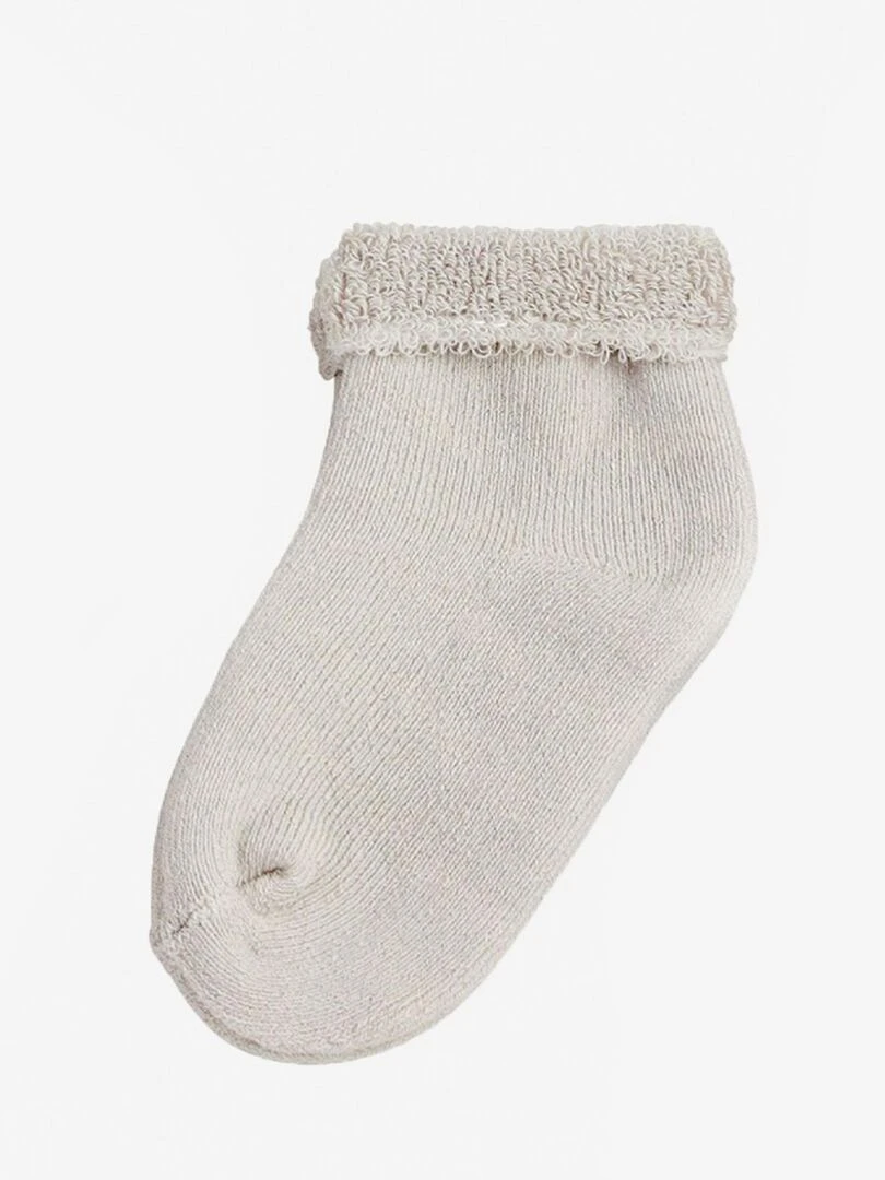 Lot De 3 Paires De Chaussettes Beige Et Blanc (0 3 Mois)   Beige