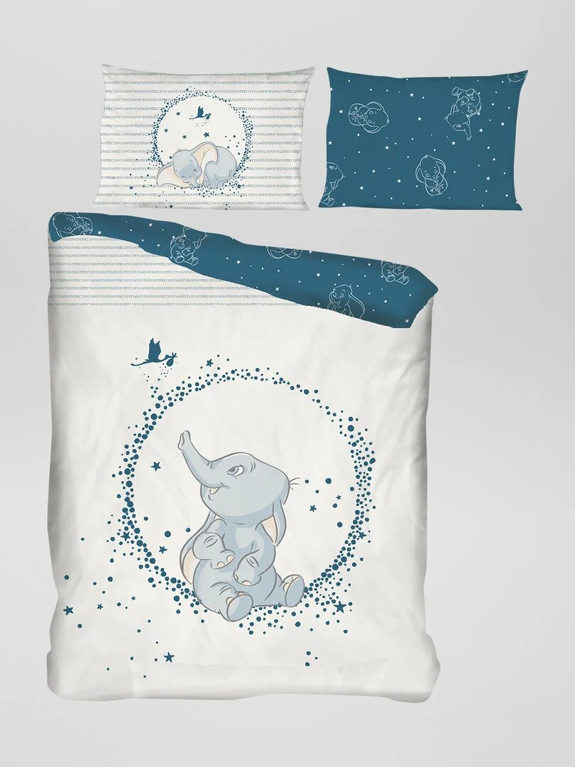 Parure de lit bébé 'Dumbo' 1 personne Bleu