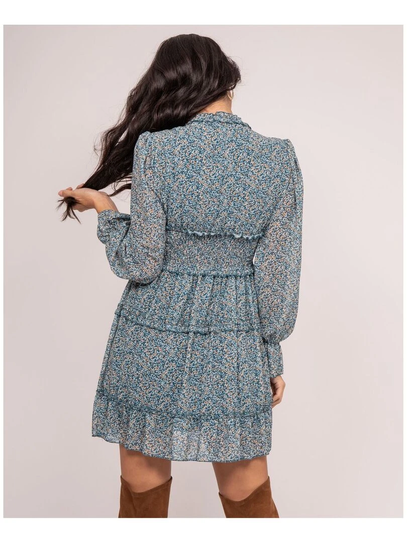 Robe courte motifs ISMAELLE Bleu