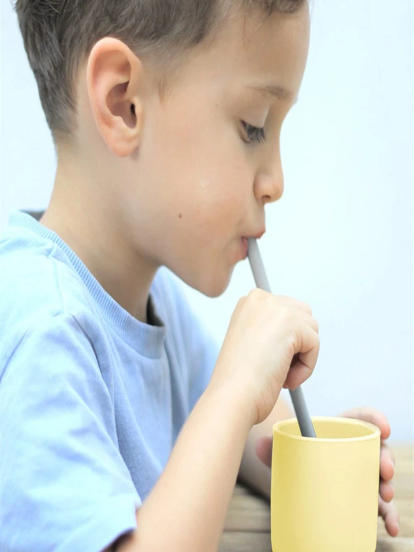 Gobelet Bébé   Verre En Silicone   Orange