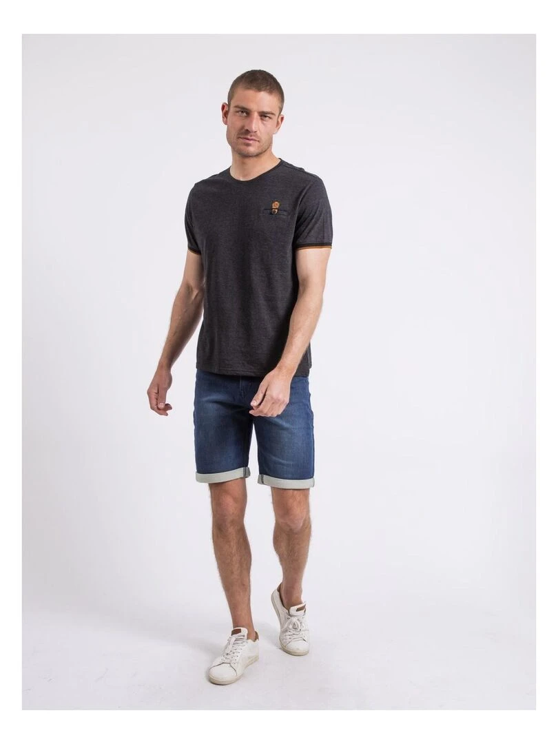 T shirt col rond NAKOTOC   Gris