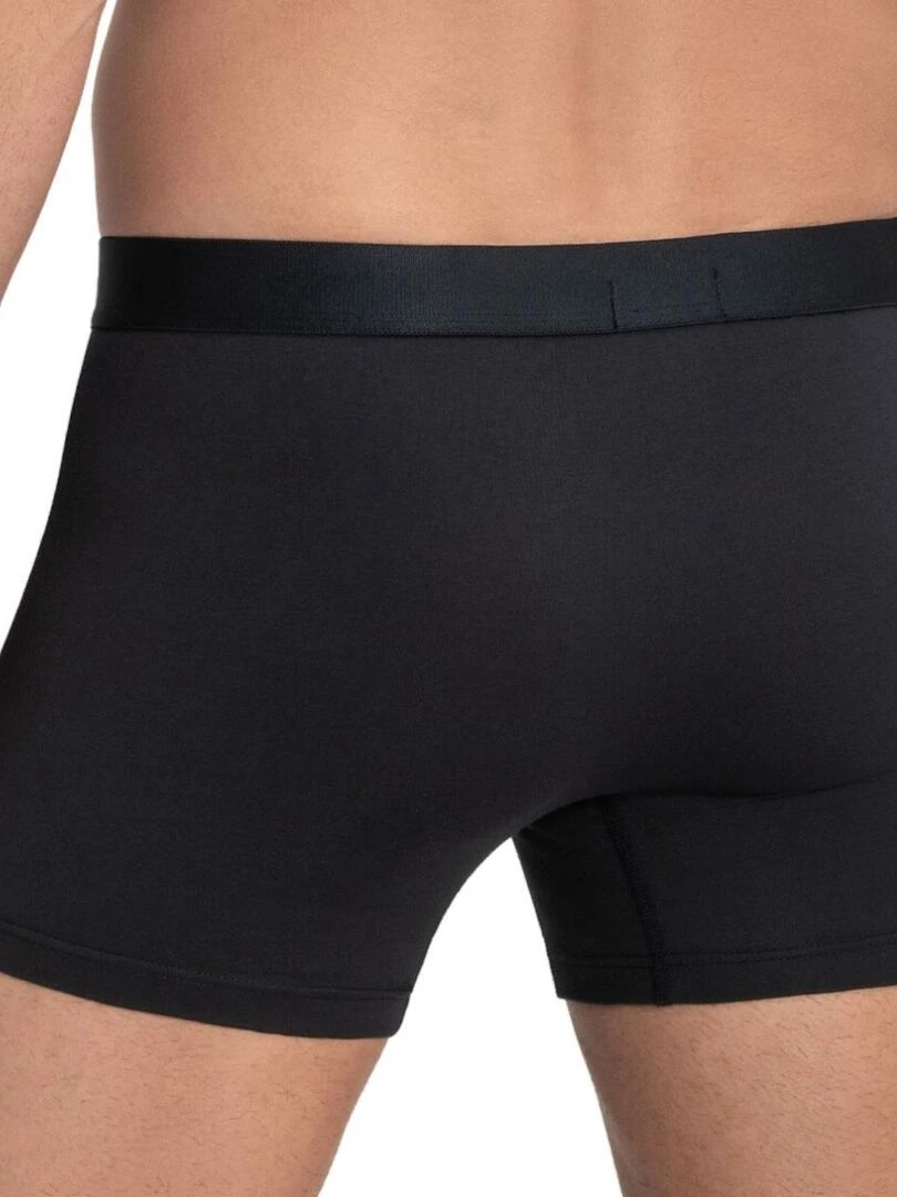 Pack de 2 boxers en coton et modal uni et logoté Haori   Bleu