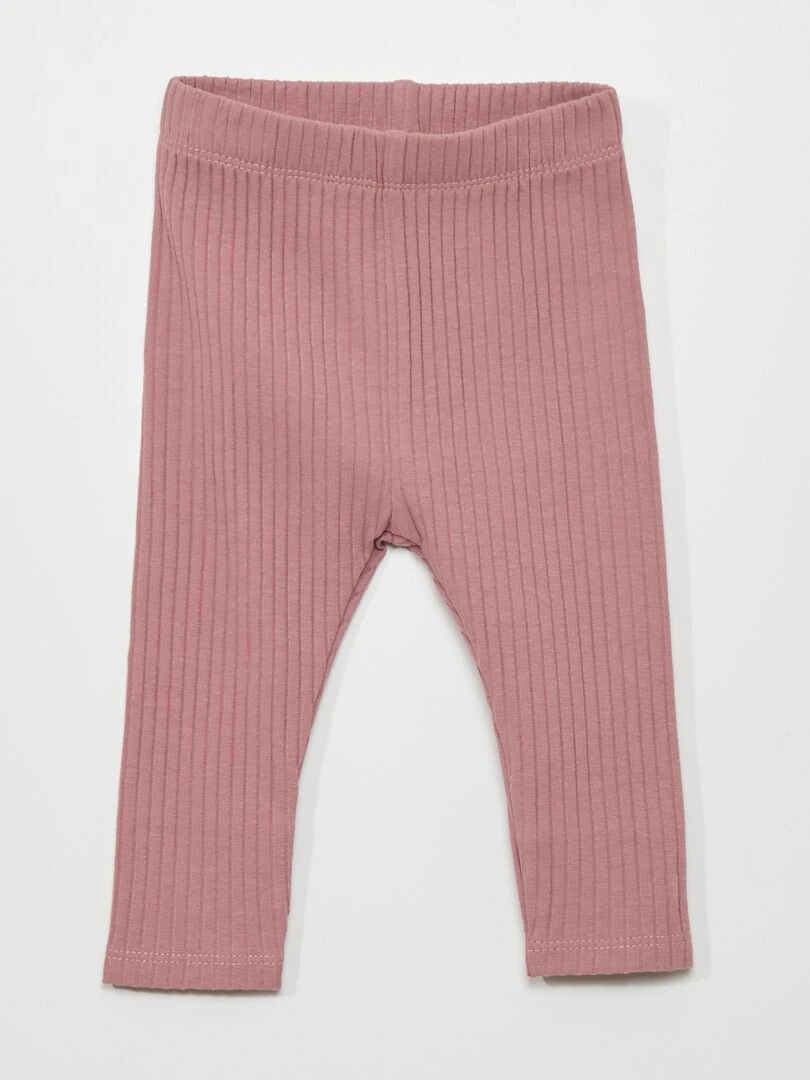 Ensemble t shirt + legging   2 pièces   Beige/rose