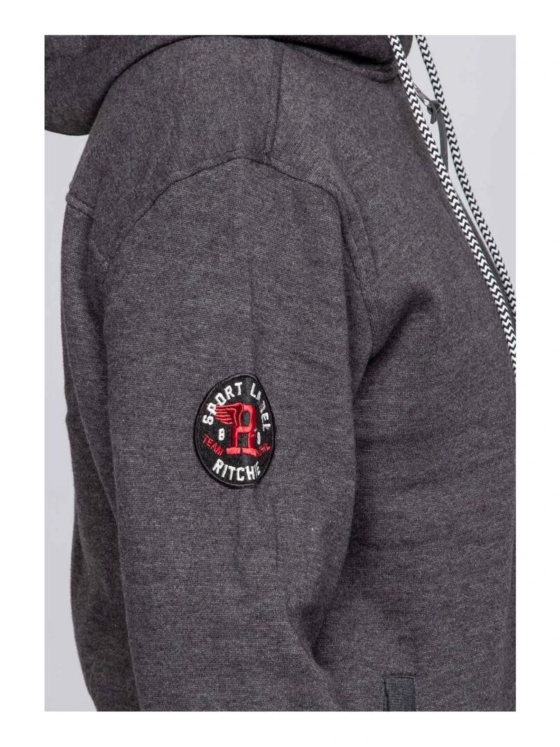 Sweat zippé capuche WARMUP   Gris