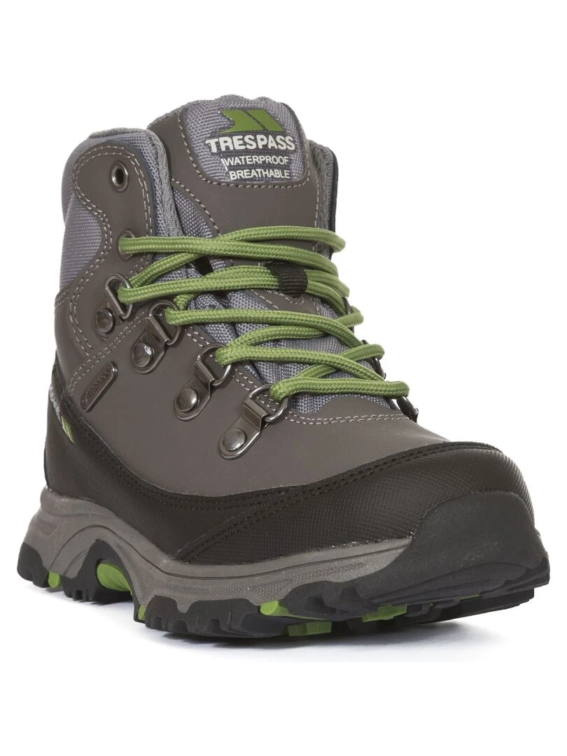 Trespass Glebe II   Chaussures de randonnée imperméables unisexe   Gris Noir