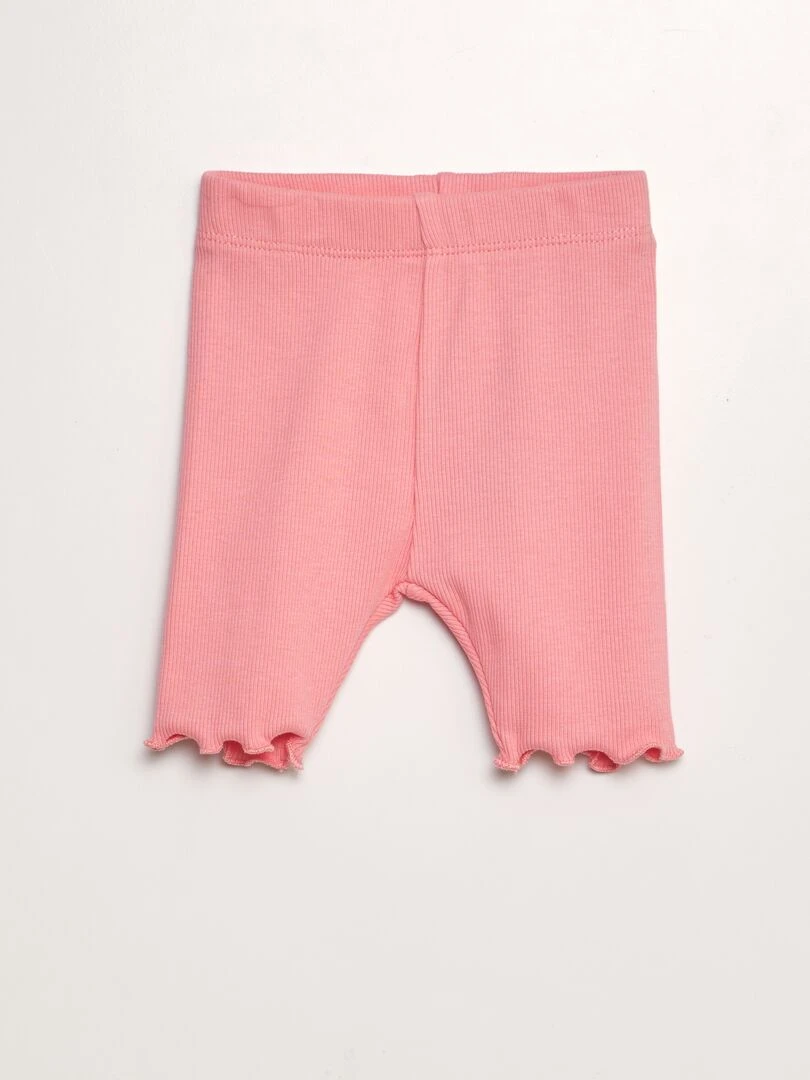 Short cycliste côtelé Rose