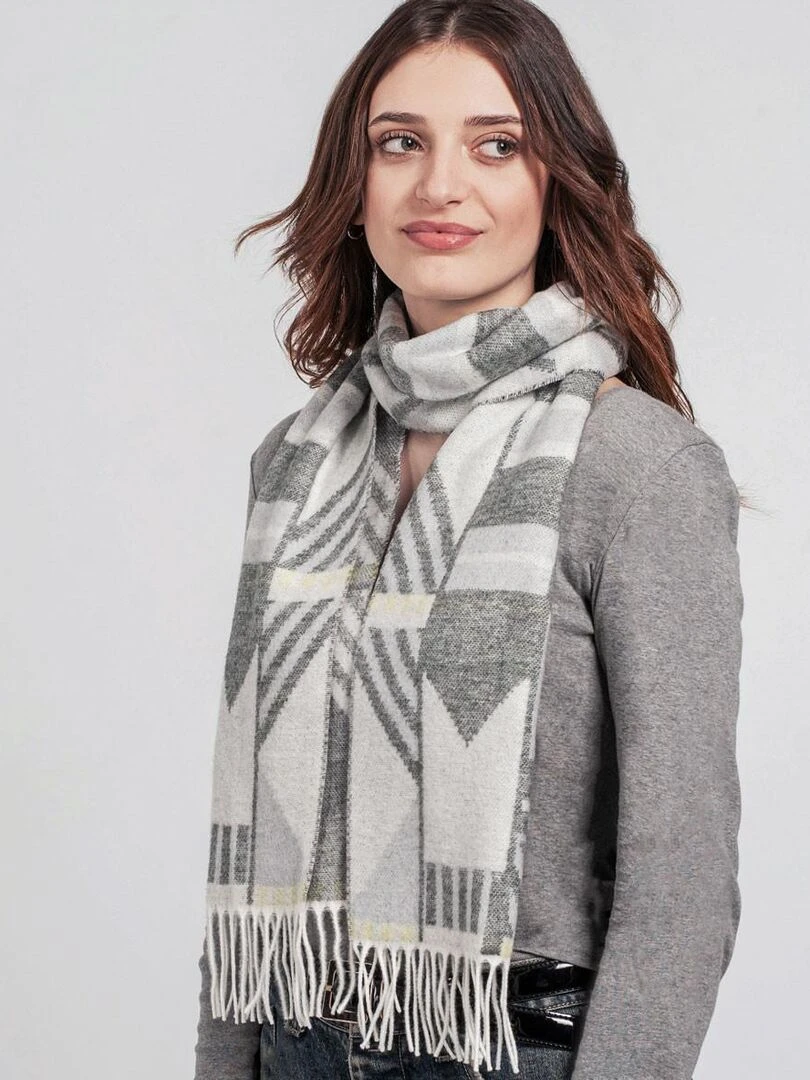 Echarpe Cashcryl Eolia Fabriqué en France Gris