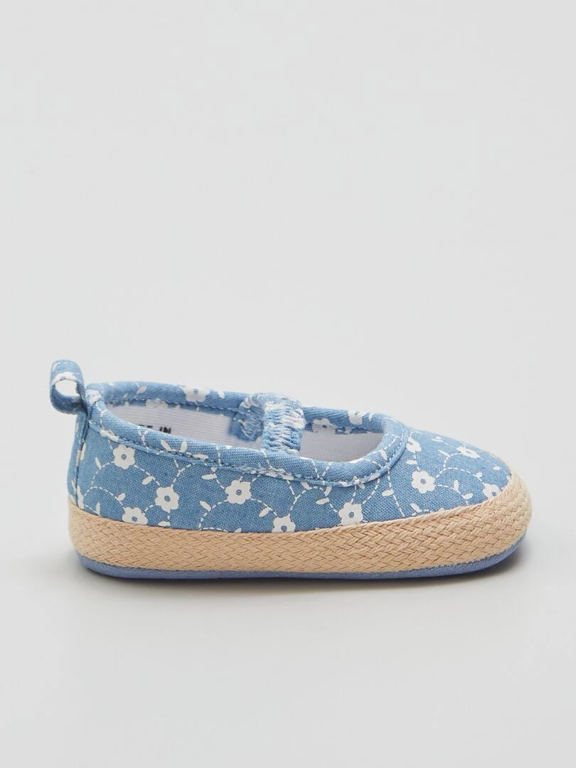 Sandales imprimées style espadrilles Bleu