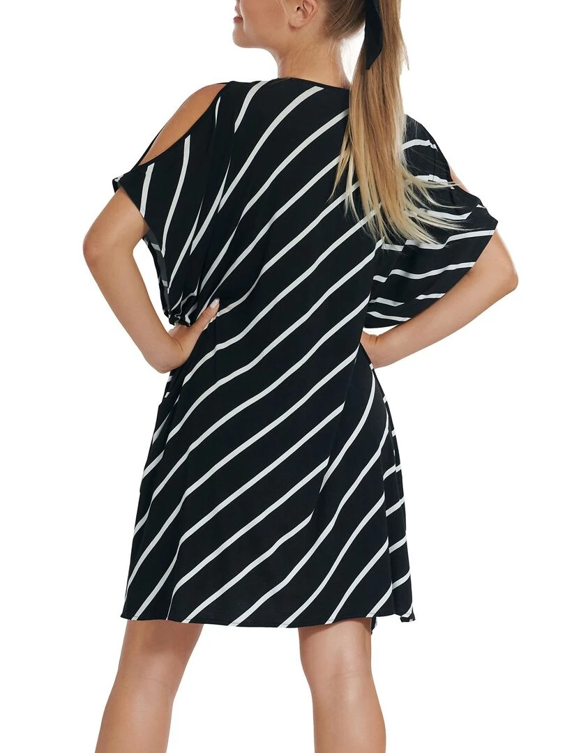 Caftan de plage Rhodes Noir