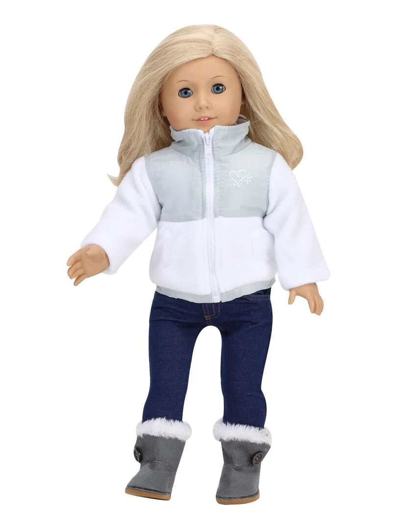 Bottes pour poupées Sophia's par Teamson Kids 18 pouces en simili daim gris  chaussures de poupée   N/A