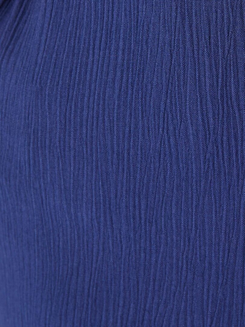 Pantacourt crépon léger   Damart   Bleu marine