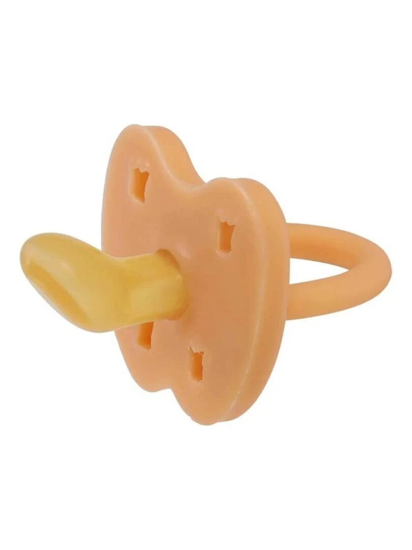 HEVEA Sucette 3 m+ caoutchouc naturel Cantaloupe/orthodontique/couronne N/A